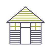 Wood Cabin Vector Icon