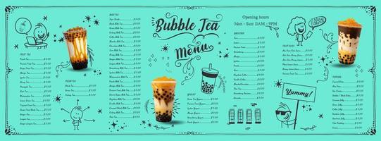 Bubble milk tea, Pearl milk tea , Different sorts of Boba. Yummy drinks. vector