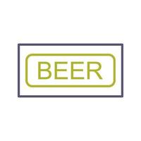 icono de vector de signo de cerveza