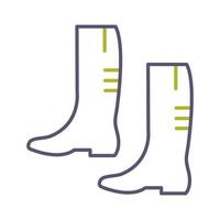 icono de vector de botas de jardinería