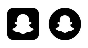 black snapchat logo vector, black snapchat icon vector free vector