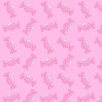 Seamless patern with Pink candies. Design element for Christmas, New Year, birthday, party. Vector illustration isolated on white background