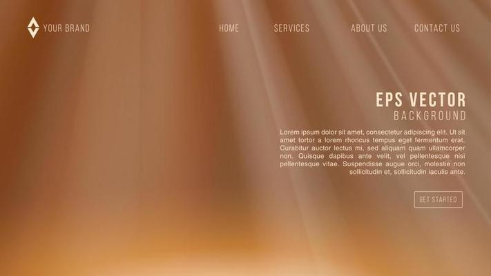 Brown template web banner page with gradient color. Design with liquid shape can use for website template.