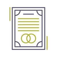 Wedding Contract Vector Icon