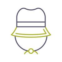 icono de vector de sombrero de camping