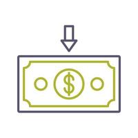 Money Down Vector Icon