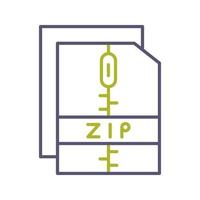 icono de vector de archivo zip