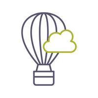 icono de vector de globo de aire caliente