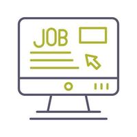 Online Job Vector Icon