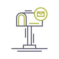 icono de vector de caja de correo