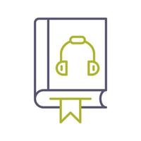 icono de vector de audiolibro