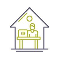 Work At Home Vector Icon