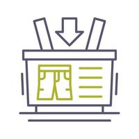 Shopping Basket Vector Icon