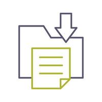 icono de vector de almacenamiento de archivos