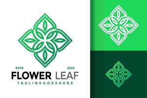 Abstract Flower Leaf Logo Logos Design Element Stock Vector Illustration Template