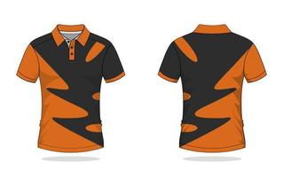 Tshirt polo design, orange template vector