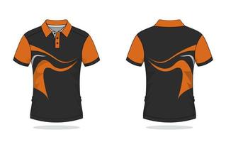 Tshirt polo design, orange template vector