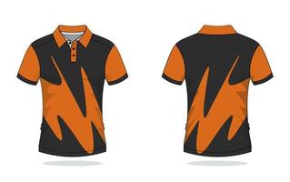 diseño de camiseta polo, plantilla naranja vector