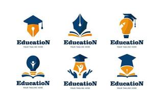 paquete de logotipo de educación vector