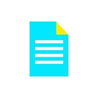 Paper Document Icon Vector Template Simple Concept Flat Style