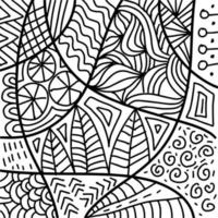 Doodle abstract floral ornament pattern vector