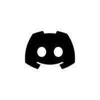 Black Discord logo, Black Discord icon, Black Discord symbol free vector