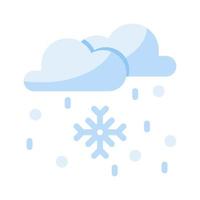 icono de invierno en vector de estilo plano, nube, icono de nube de nieve