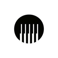 Letter O Musician Symbol, Piano Logo Icon Vector Template