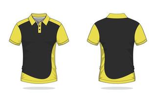 Tshirt polo design, yellow template vector