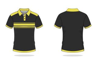 Tshirt polo design, yellow template vector