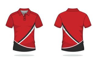 Tshirt polo design, red template vector