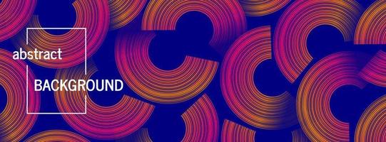 Trendy geometric background with abstract circles shapes. Futuristic dynamic pattern design. Vector illustration