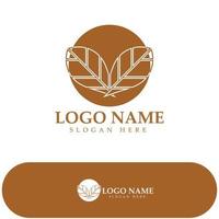 tobacco leaf logo,tobacco field and tobacco cigarette logo template design vector