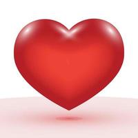 Big red heart on a white background vector