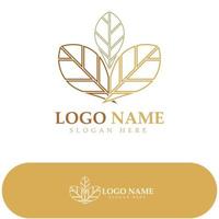 logotipo de hoja de tabaco, campo de tabaco y vector de diseño de plantilla de logotipo de cigarrillo de tabaco