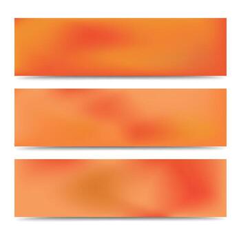 Smooth abstract blurred gradient red banners set. Abstract Creative multicolored background. Vector illustration