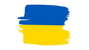 Ukrainian national flag in grunge style vector