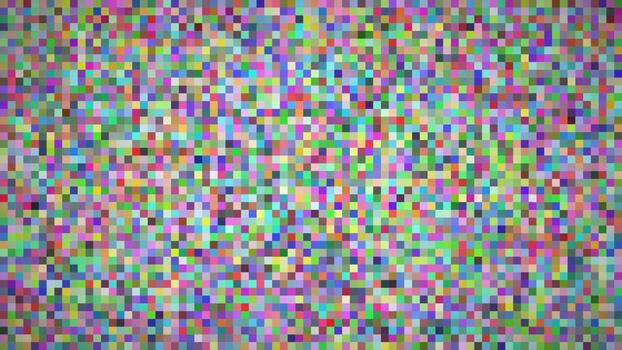 Abstract geometric background of squares. Multicolor pixel background with empty space. Vector illustration.