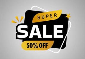 super sale, special offer banner design, take an 50 off all sale style. vector illustration.