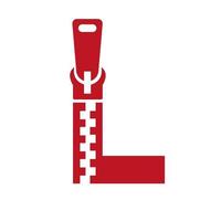 Initial Letter L Zipper Logo For Fashion Cloth, Embroidery and Textile Symbol Identity Vector Template