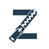 Initial Letter Z Zipper Logo For Fashion Cloth, Embroidery and Textile Symbol Identity Vector Template