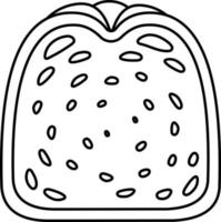 Canele Cut Icon Element illustration Line with White Colored Style vector