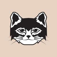 Cat head drawing vector illustration