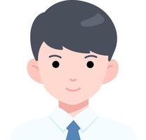 hombre de negocios niño avatar usuario persona gente corbata camisa estilo plano vector