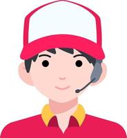Delivery man shipping boy avatar User person people service Flat Style vector