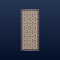 Luxury ornamental mandala design background in gold color -Seamless pattern - Decoration background - Jali and laser cutting seamless pattern -  Aztec borders set -  Laser cut panels vector