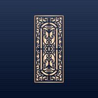 Luxury ornamental mandala design background in gold color -Seamless pattern - Decoration background - Jali and laser cutting seamless pattern -  Aztec borders set -  Laser cut panels vector