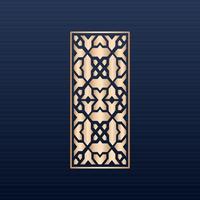 Luxury ornamental mandala design background in gold color -Seamless pattern - Decoration background - Jali and laser cutting seamless pattern -  Aztec borders set -  Laser cut panels vector