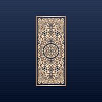 Luxury ornamental mandala design background in gold color -Seamless pattern - Decoration background - Jali and laser cutting seamless pattern -  Aztec borders set -  Laser cut panels vector