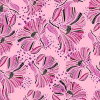 Seamless pattern with tropical leaves. Stylized floral background. vector